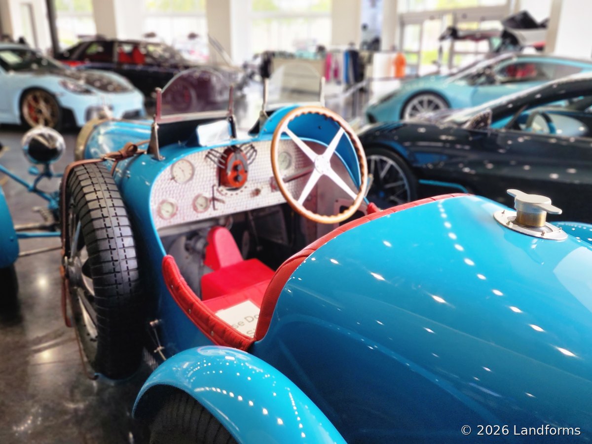 Vintage Bugatti race car